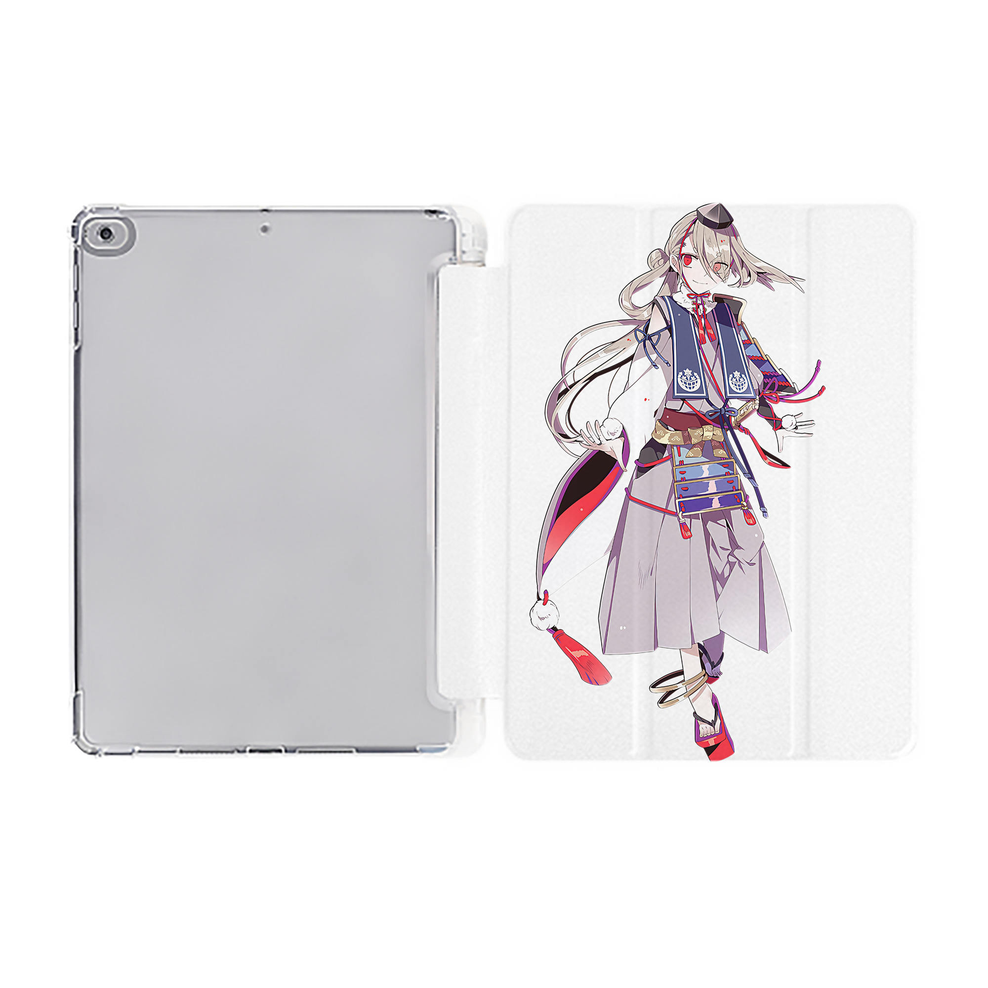 （画像用） 刀剣乱舞 Touken Ranbu IPad ケース ペン収納付き 三つ折りスタンド PUレザー×シリコン 対応機種9.5/10.5/10.9インチ